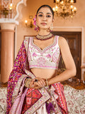 Significant Cream Embroidered Tissue Designer Lehenga Choli With Dupatta