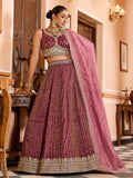 Fantastic Maroon Sequins Tissue Traditional Lehenga Choli With Dupatta