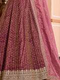 Fantastic Maroon Sequins Tissue Traditional Lehenga Choli With Dupatta
