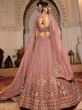 Gorgeous Pink Sequins Tissue Silk Engagement Wear Lehenga Choli