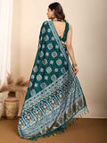 Lovely Green Zari Weaving Silk Traditional Saree With Blouse