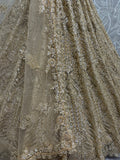 Precious Golden Sequins Heavy Net Bridal Lehenga Choli With Dupatta