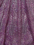 Amazing Purple Sequins Heavy Net Wedding Wear Lehenga Choli