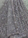 Adorable Lavender Sequins Work Net Bridesmaid Lehenga Choli With Dupatta