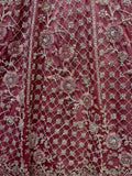 Adorable Pink Hand Work Net Bridal Wear Lehenga Choli With Dupatta