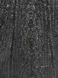 Alluring Black Pearl Work Net Reception Wear Lehenga Choli With Dupatta