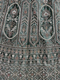 Charming Green Velvet Bridal Lehenga Choli With Double Dupatta