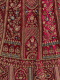 Attractive Rani Pink Velvet Bridal Lehenga Choli With Double Dupatta