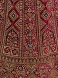 Sweet Pink Dori Work Velvet Bridal Lehenga Choli With Double Dupatta