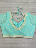 Magnetic Sky Blue Thread Work Georgette Bridesmaid Lehenga Choli