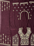 Captivating Maroon Multi Thread Work Net Bridesmaid Lehenga Choli With Dupatta