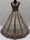 Great Off-White Stone Work Net Wedding Wear Lehenga Choli With Dupatta