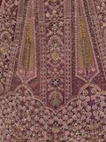 Regal Mauve Thread Embroidery Net Engagement Wear Lehenga Choli