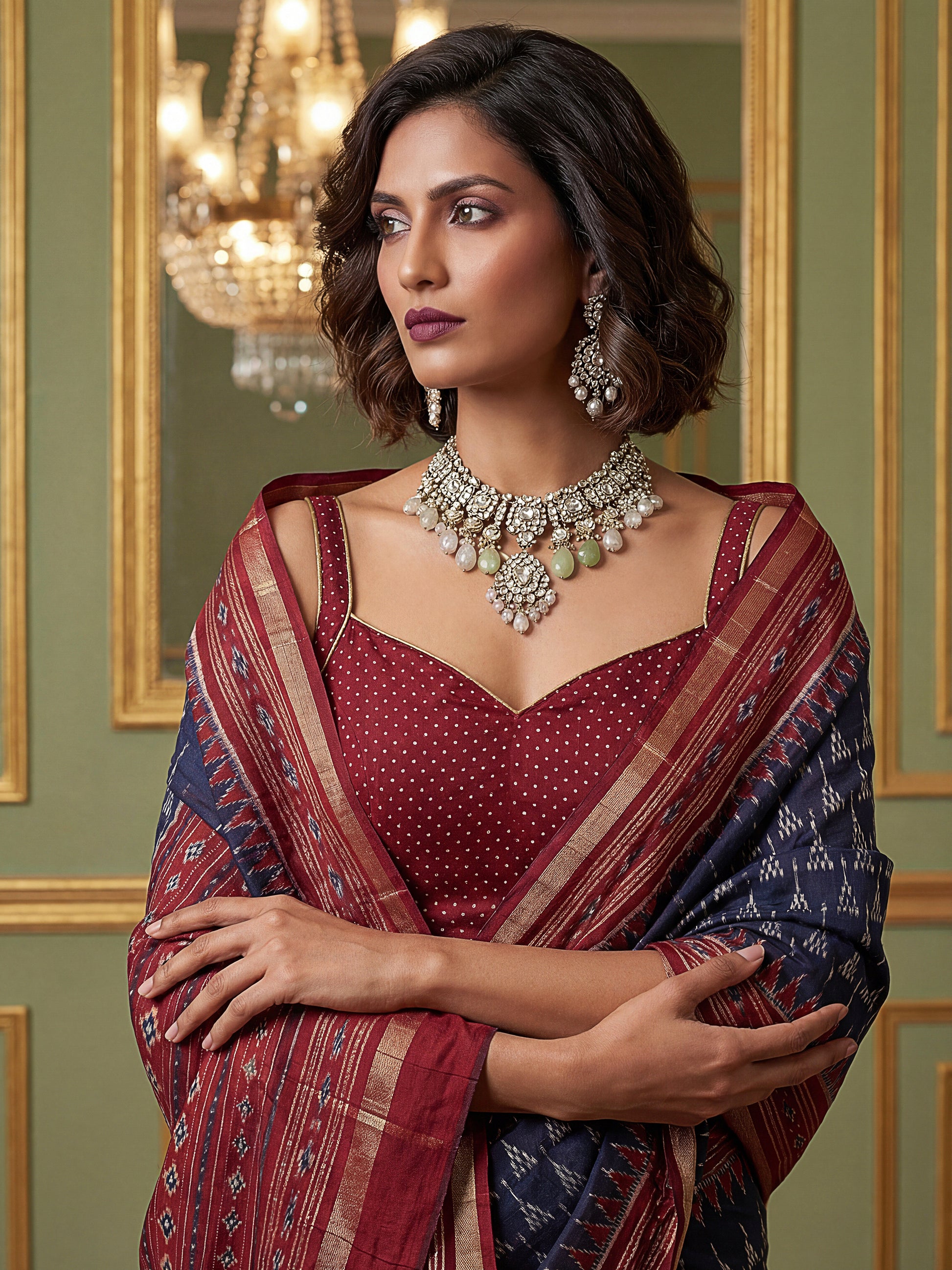 Bewitching Blue Digital Printed Silk Traditional Saree With Blouse