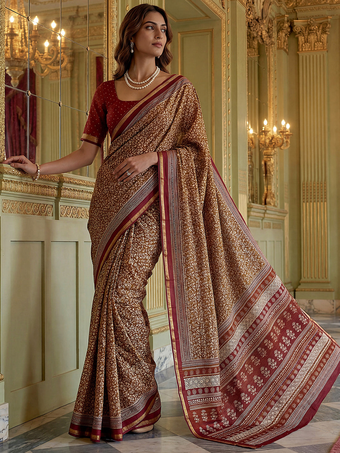 Beautiful Yellow Digital Printed Silk Casual Wear Saree With Blouse