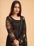 Fabulous Black Sequins Embroidered Georgette Salwar Suit