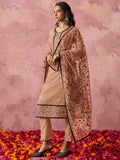 Astonishing brown Thread Work Georgette Festival Wear Pant Suit
