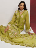 Stunning Green Floral Embroidered Organza Mehendi Wear Pant Suit with Heavy Dupatta