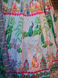 Wonderful Sky-Blue Printed Art Silk Traditional Lehenga Choli