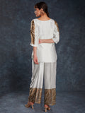 Bewitching White Digital Printed Linen Casual Wear Co-Ord Set