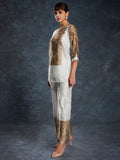 Bewitching White Digital Printed Linen Casual Wear Co-Ord Set