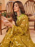 Marvelous Olive Green Sequins Georgette Mehendi Wear Saree