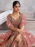 Amazing Brown Sequins Banarasi Silk Designer Lehenga Choli