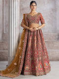 Amazing Brown Sequins Banarasi Silk Designer Lehenga Choli
