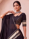 Attractive Black Mirror Lace Work Cotton Navratri Wear Lehenga Choli