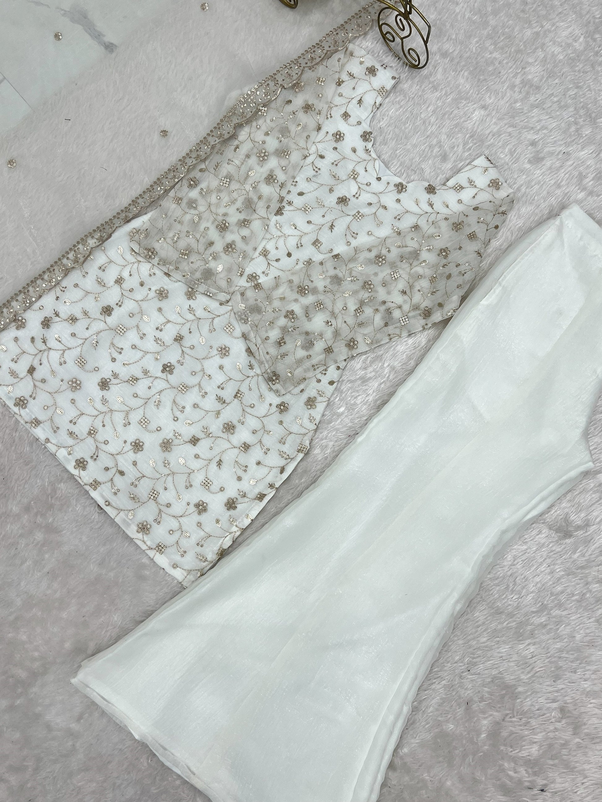 Charming White Embroidered Silk  Festival Wear Suit With Dupatta