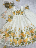 Fabulous White Floral Printed Organza Anarkali Suit With Dupatta
