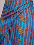 Gorgeous Blue Printed Muslin Silk Party Wear Co-Ord Set With Shrug