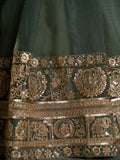 Royal Green Zari Work Organza Function Wear Lehenga Choli