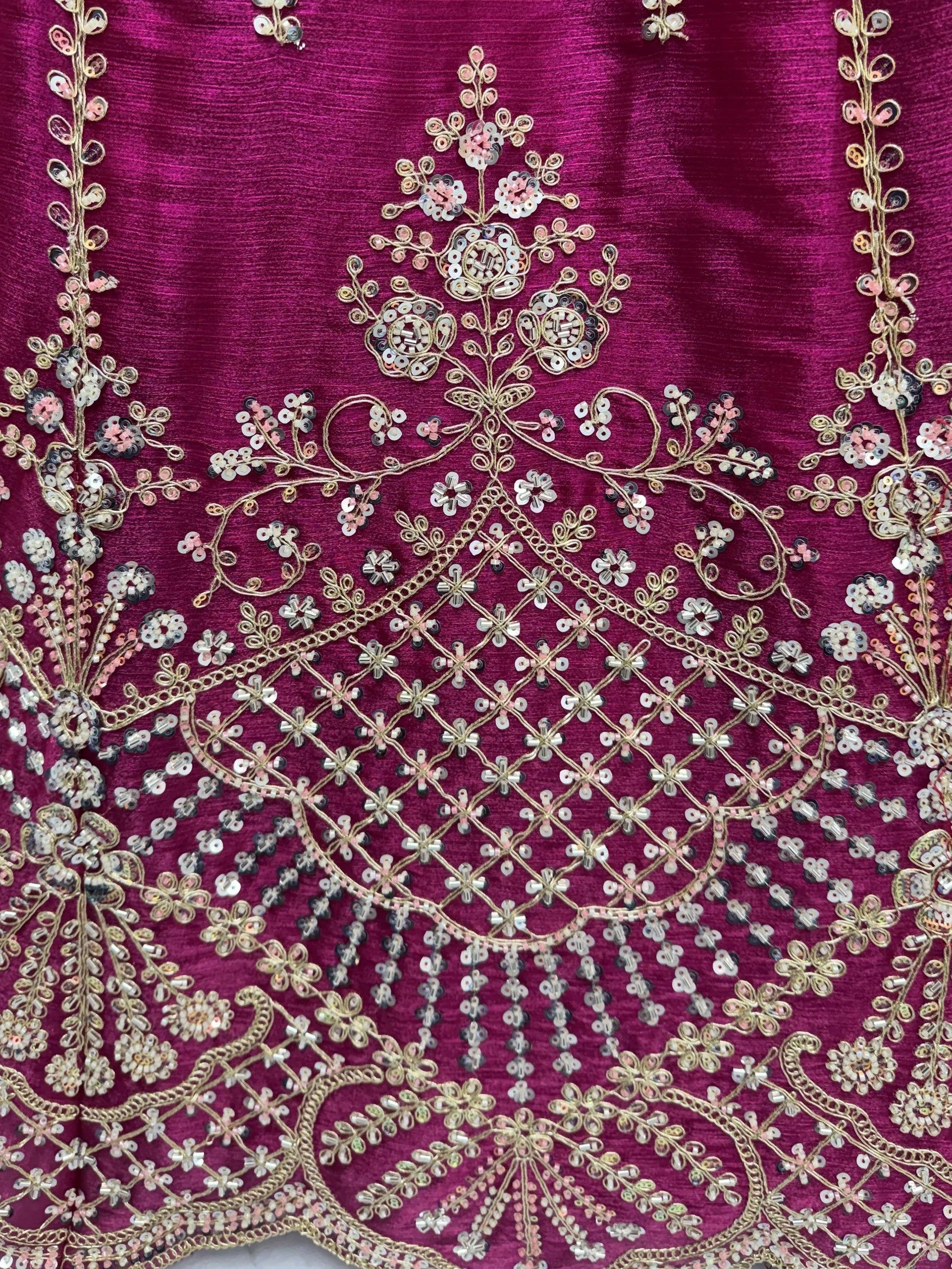 Elegant Wine Dori Embroidery Satin Function Wear Lehenga Choli