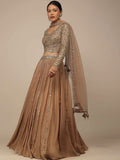 Enchanting Beige Sequins Georgette Engagement Wear Lehenga Choli