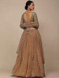 Enchanting Beige Sequins Georgette Engagement Wear Lehenga Choli