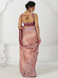 Enchanting Pink Dola Silk Sequins Wedding Saree With Blouse