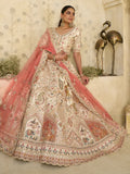 Stellar Cream Thread Embroidered Silk Bridal Lehenga Choli With Dupatta