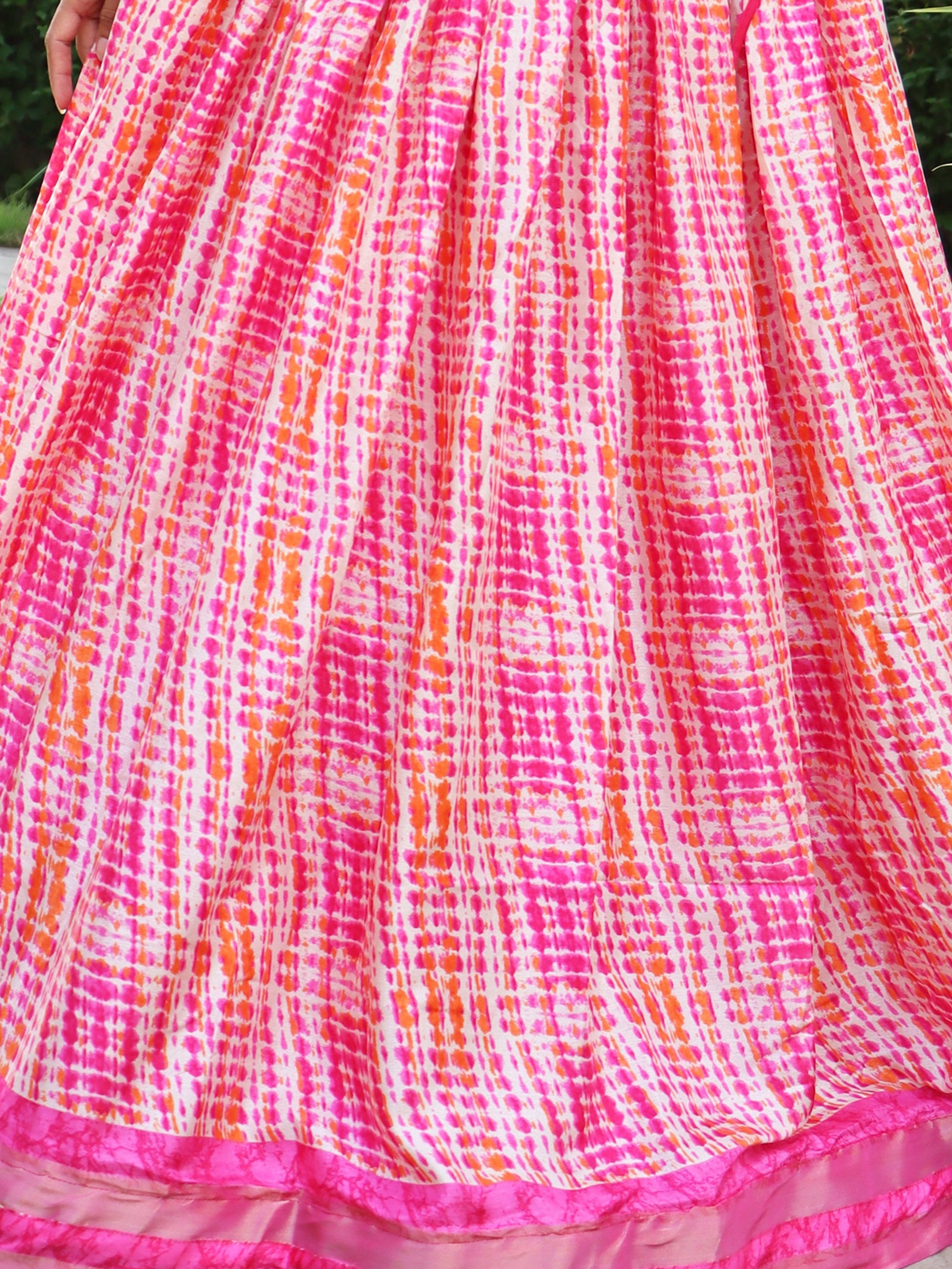 Marvelous Pink Digital Printed Tussar Silk Festival Wear Lehenga Choli