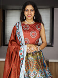 Attractive Multi-Color Printed Art Silk Lehenga Choli With Dupatta