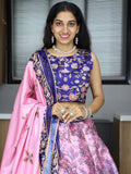 Precious Pink Digital Printed Art Silk Festival Wear Lehenga Choli