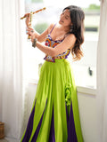Premium Green Gota Patti Rayon Navratri Wear Lehenga Choli