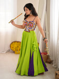 Premium Green Gota Patti Rayon Navratri Wear Lehenga Choli
