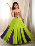 Premium Green Gota Patti Rayon Navratri Wear Lehenga Choli