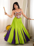 Premium Green Gota Patti Rayon Navratri Wear Lehenga Choli