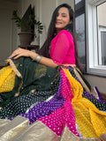 Attractive Multi-Color Printed Georgette Navratri Wear Lehenga Choli 