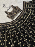 Captivating Black Sequins Work Silk Festival Wear Lehenga Choli With Dupatta