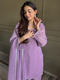 Stunning Lavender Swarovski Work Silk Event Wear Salwar Suit