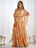 Gorgeous Multi-Color Floral Printed Georgette Palazzo Suit With Shrug