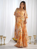 Gorgeous Multi-Color Floral Printed Georgette Palazzo Suit With Shrug